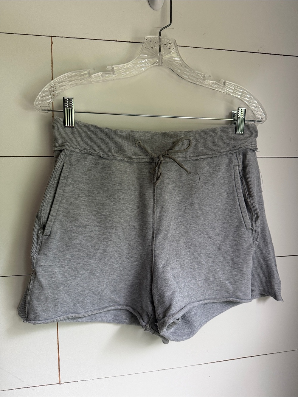 Target JoyLab Distressed Women’s Gray Drawstring Lounge Shorts High-Waisted